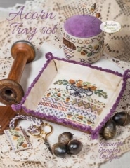 Stickvorlage Jeannette Douglas Designs - Acorn Tray Set