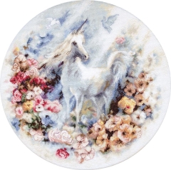 Stickpackung Leti Stitch - Unicorn 33,5x33,5 cm